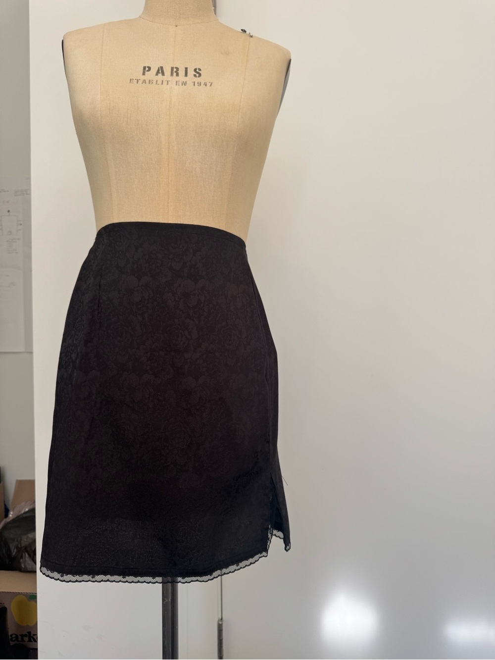Princess Polly Black Mini Slip Skirt